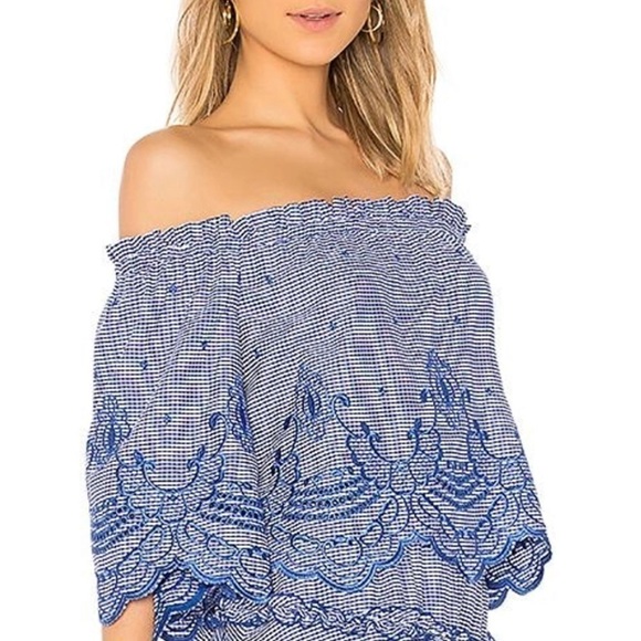 Alexis Tops - Alexis off the shoulder embroidered top. Size small. NEW